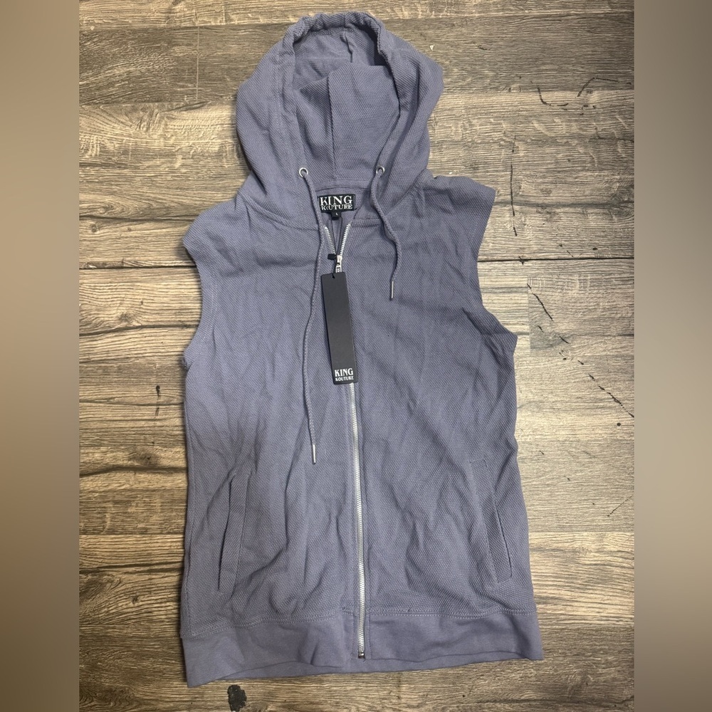 King Purple Sleeveless Hoodie